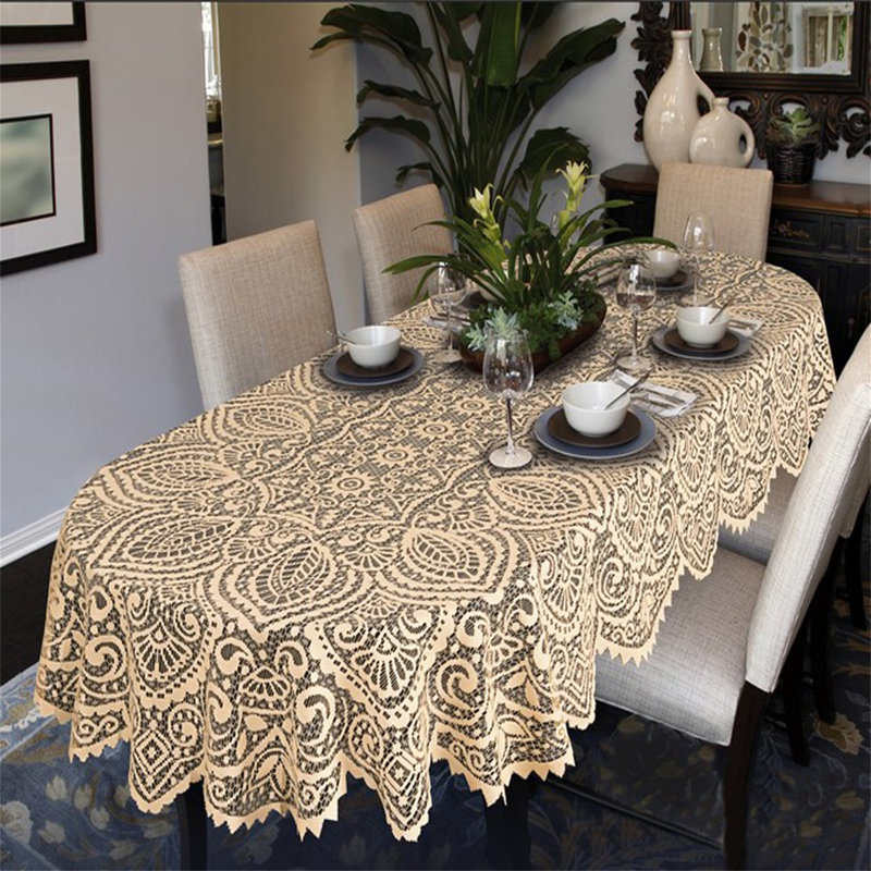 Elkin Fabric Oval Doily, Beige
