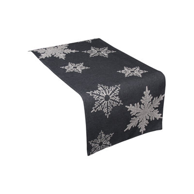 Snowflake Embroidered Christmas Table Runner