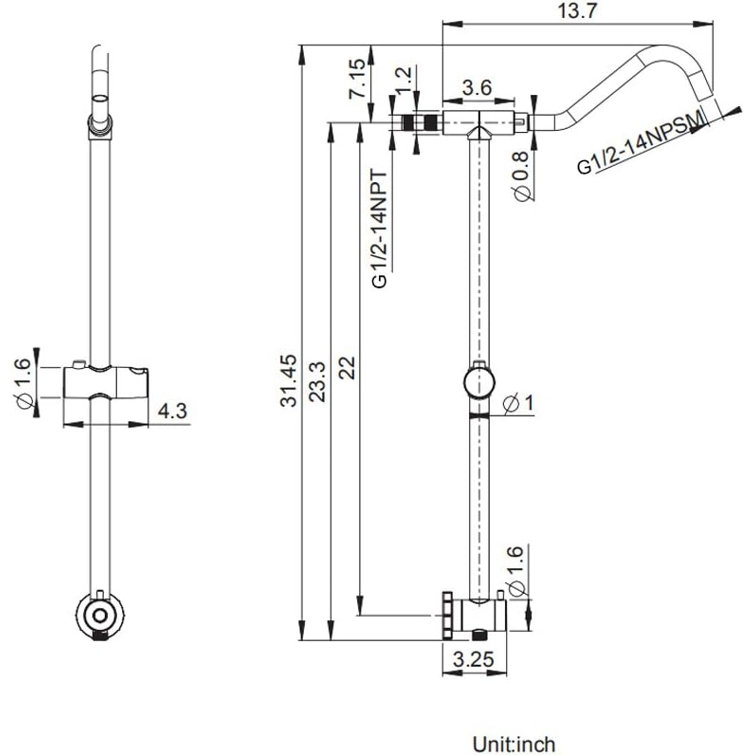 Multi Function Adjustable Rain Dual Shower Head