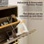 Armoire de rangement pour chaussures 16 paires avec 2 tiroirs rabattables