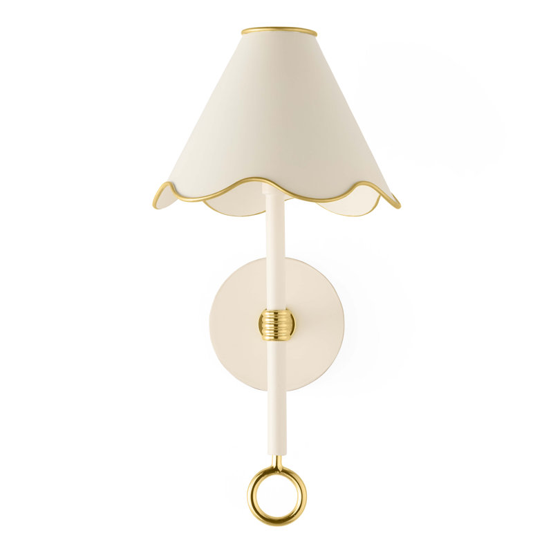Ripple 1 - Light LED Armed Sconce, White, Ivory