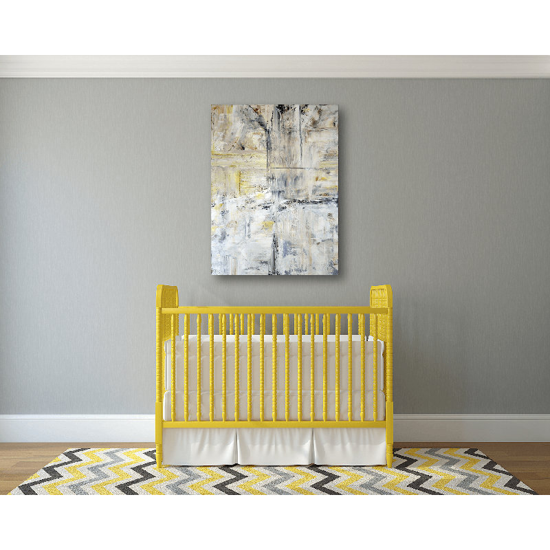 Platinum Yellow - Artist Enhanced Canvas Print, 24" H x 20" W x 1.5" D, Brown Framed Canvas