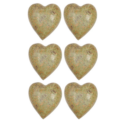 Soapstone Decorative Heart Figurines
