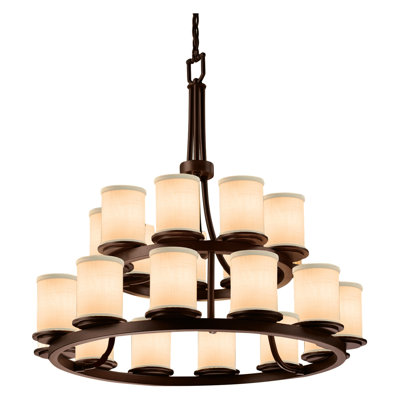 Lustre en roue de chariot à 21 lumières de style bougie Sav