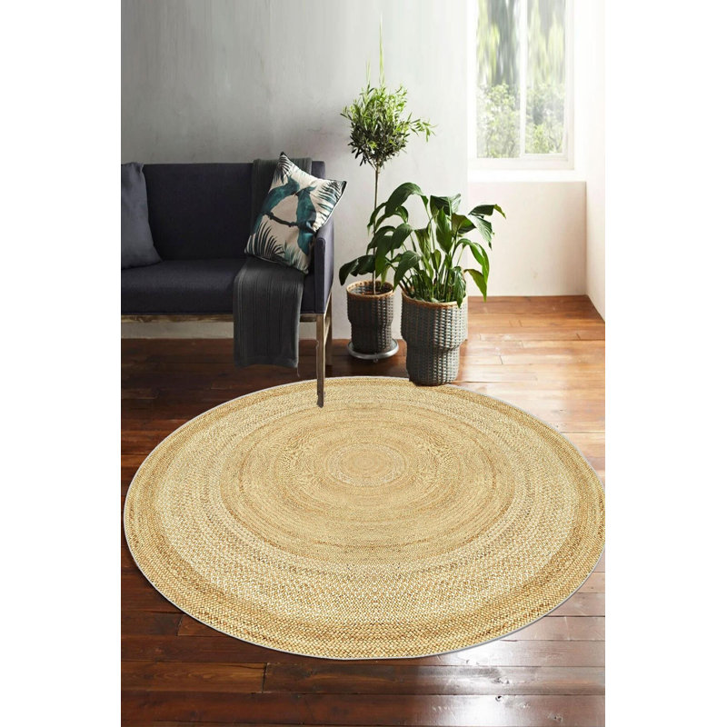 Modern Indoor / Outdoor Rug, Round 3'11"