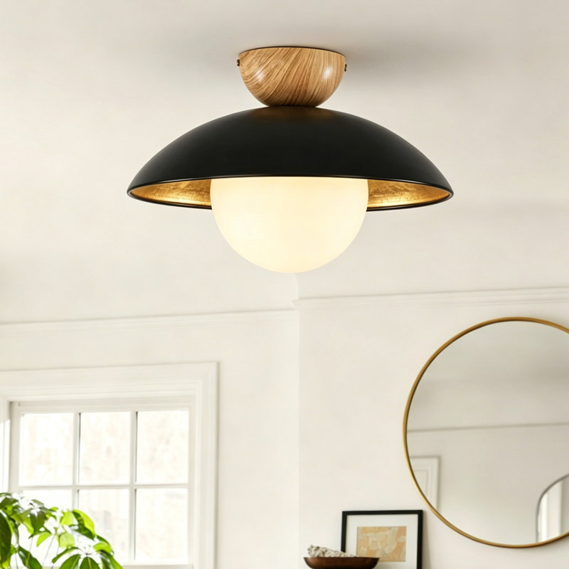 Briceson Modern Glass Bubble Flush Mount