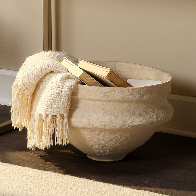 Landscape Handmade Decorative Bowl, Cream