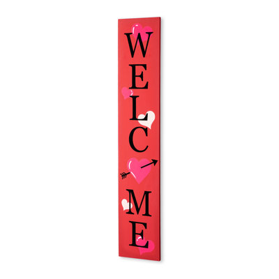 36"H Valentine‘S Wooden Welcome Porch Sign