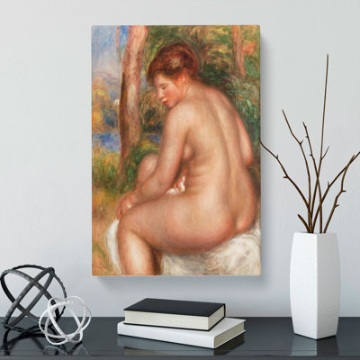 Bather In Three-Quarter View by Pierre-Auguste Renoir - Wrapped Canvas