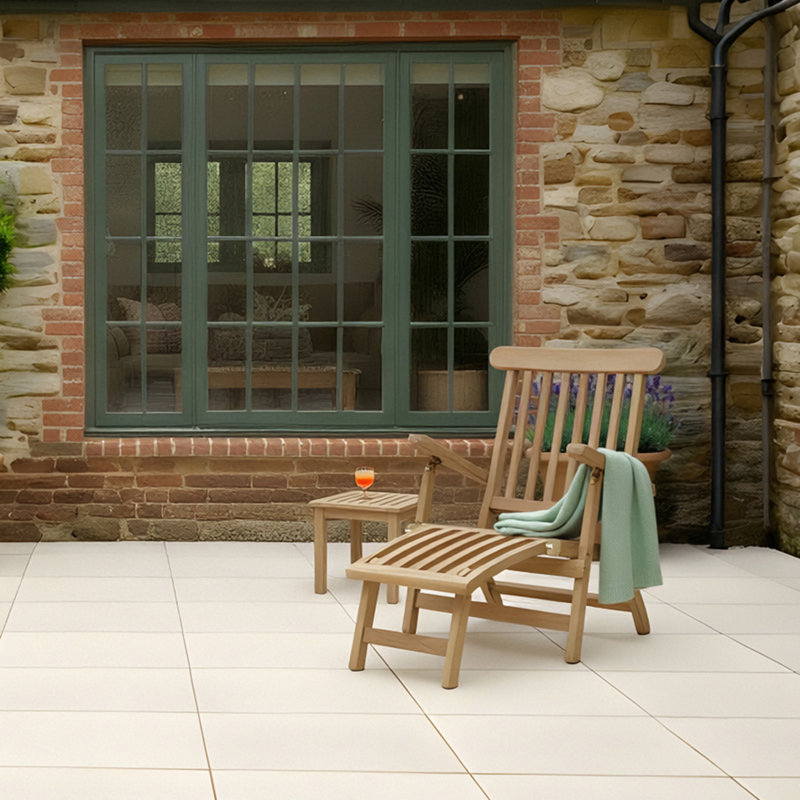 150cm Long Reclining Teak Single Chaise