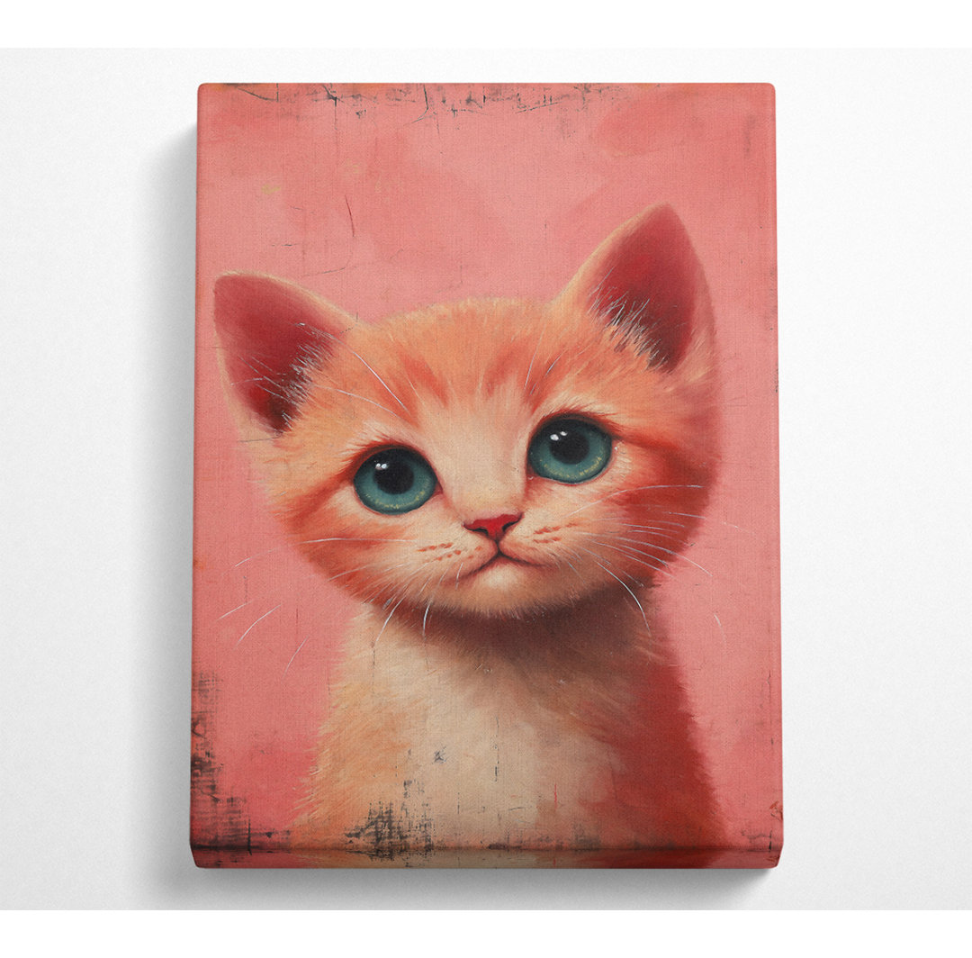 Cute Pussy Cat - Kunstdrucke auf Leinwand - Wrapped Canvas