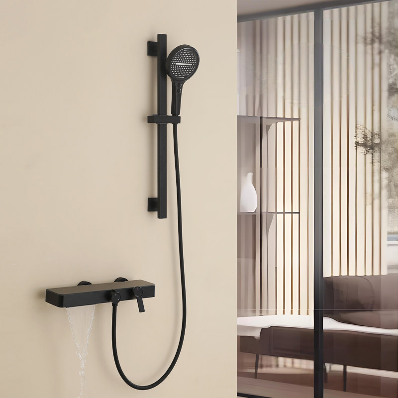 Modern Multifunctional Thermostatic Shower Set Simple Hot And Cold Knob Shower Set Two-Function Bathtub Faucet Set