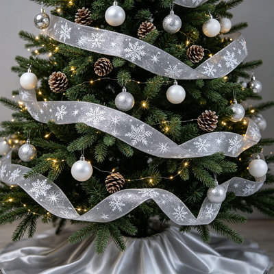 Christmas Decorations Christmas Ribbon Ribbon For Christmas Gift Wrapping Wreath Tree Ornaments DIY Holiday Decorations