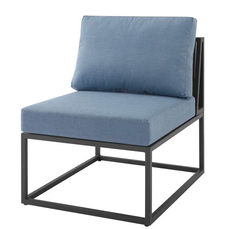 Chaise de patio modulaire avec coussins Runar