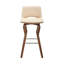 Chaise pivotante en similicuir et bois manufacturé-2098232806-2098232805