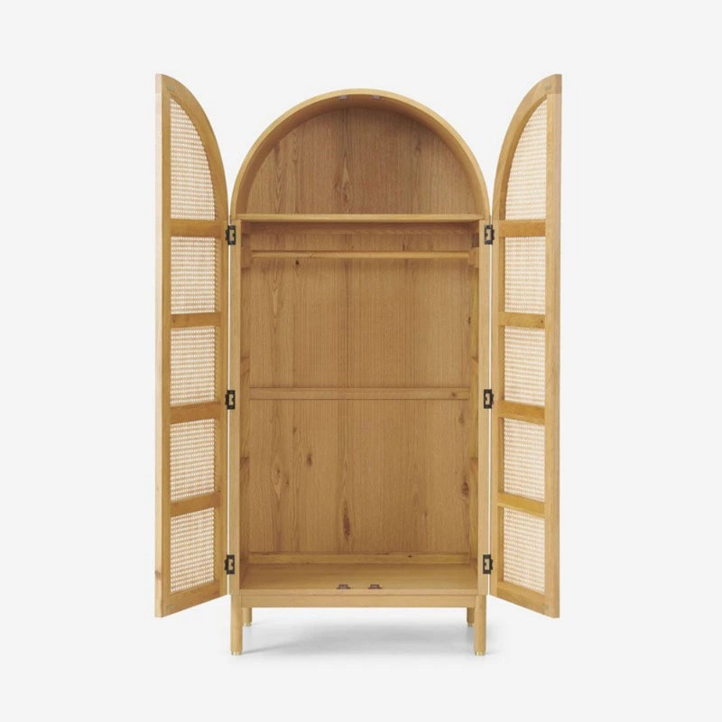 Armoire moderne et simple en rotin, Burlywood
