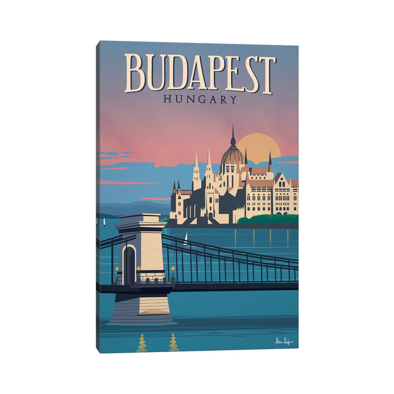 Budapest - Wrapped Canvas Print, 45.72cm H x 30.48cm W x 1.91cm D
