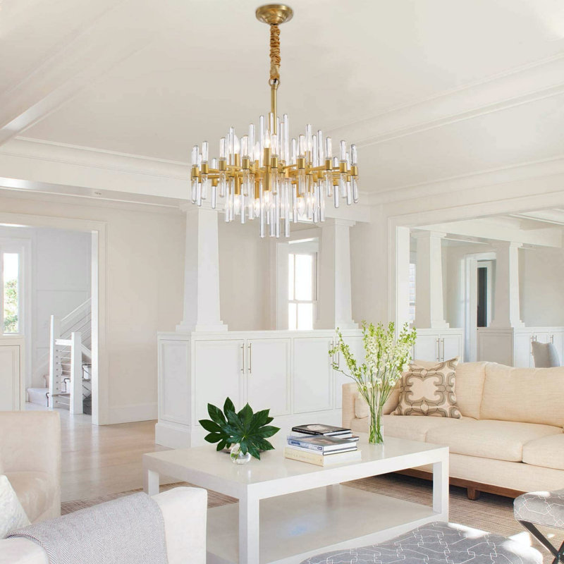 Lustre sphérique spoutnik à 10 lumières Treynor, H 26 po x l 24 po x P 24 po