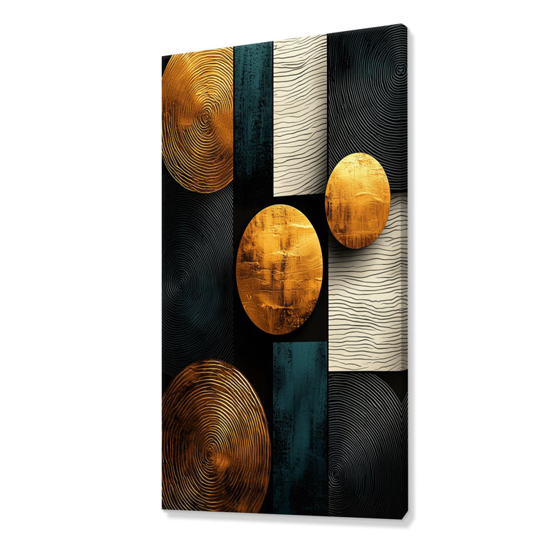 Philippe - Abstract Wall Art Living Room, H 60 po x l 28 po, Toile tendue, Ne s’applique pas
