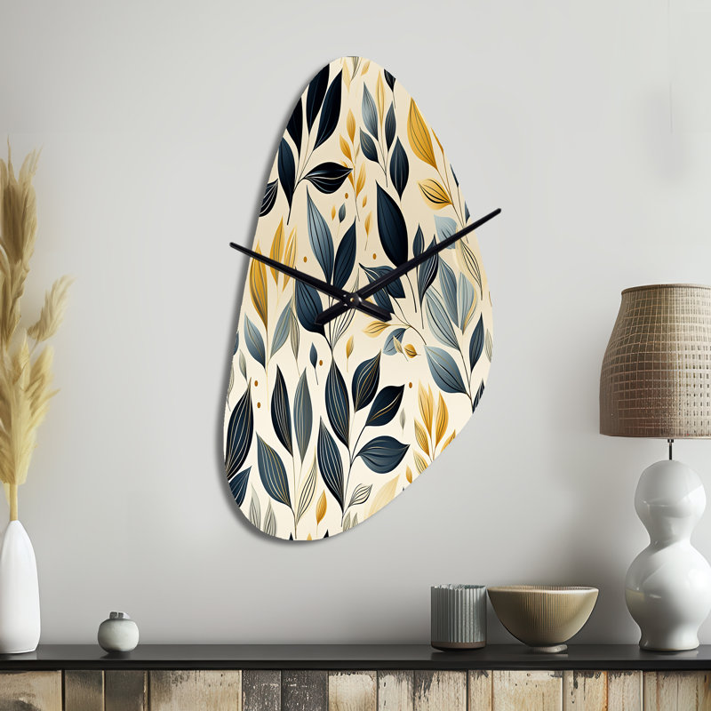 Horloge murale moderne en forme de feuille VI, Moyenne