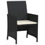 Ensemble bistro 3 pièces avec rotin en polyester Vidaxl-97884468