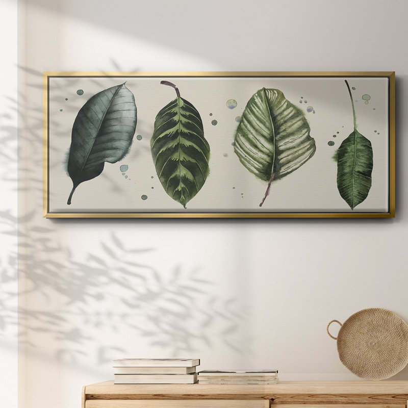 Palm Line- Framed Canvas, 8" H x 20" W