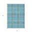 Tapis intérieur / extérieur lavable 8 pi x 10 pi bleu sarcelle ivoire et brun