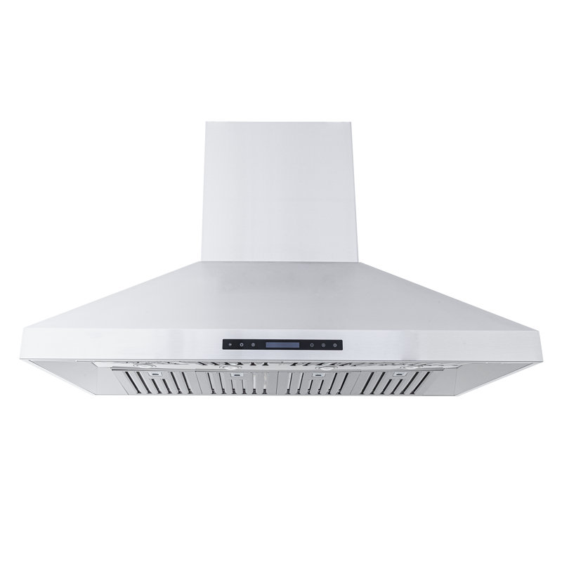 PROLINE 36-Inch Professional Island Range Hood, Ducted, 1800 CFM, Stainless Steel, LED Lights, LCD Touch Control, ULTRA-QUIET Blower Motor, 4 Speed, 3-Year Warranty