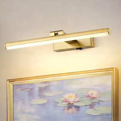 15.8" Dimmable LED Picture Light with Remote, Battery-Powered Wall Mount Light with Adjustable Arm