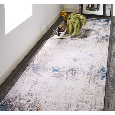Tapis bleu / ivoire Whitten