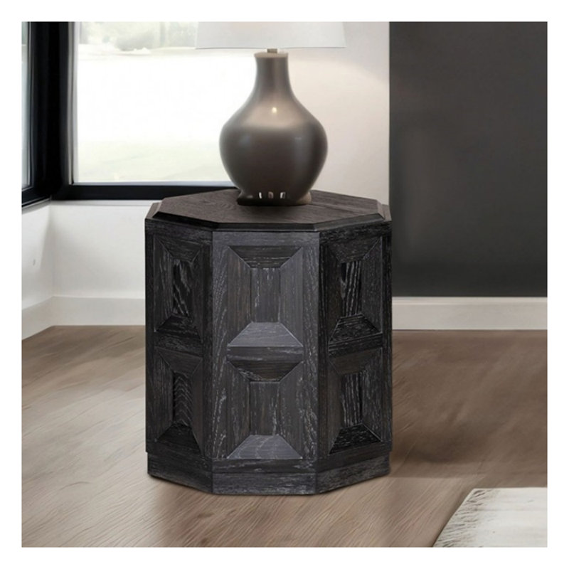 Pearson End Table, Weathered Black