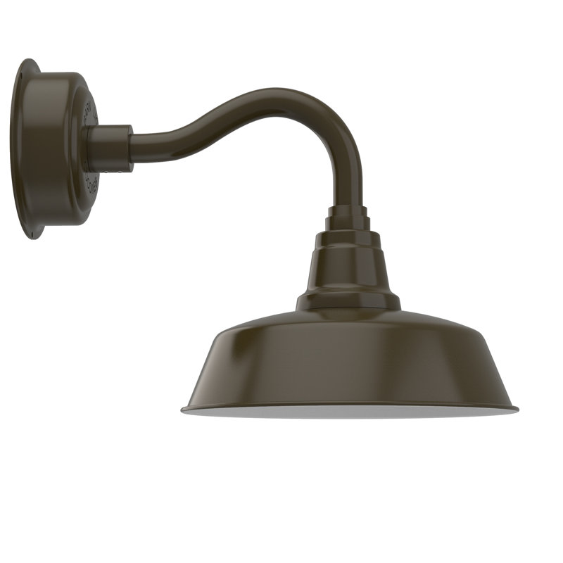 Destinee LED Barn Light, 13.13" H x 12" W x 26" D, Mahogany Bronze