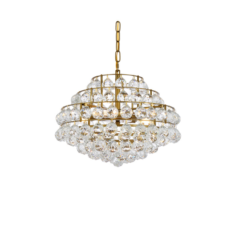 Kieron 5 - Light Unique/Statement Pendant, 73" H x 18" W x 18" D, Brass
