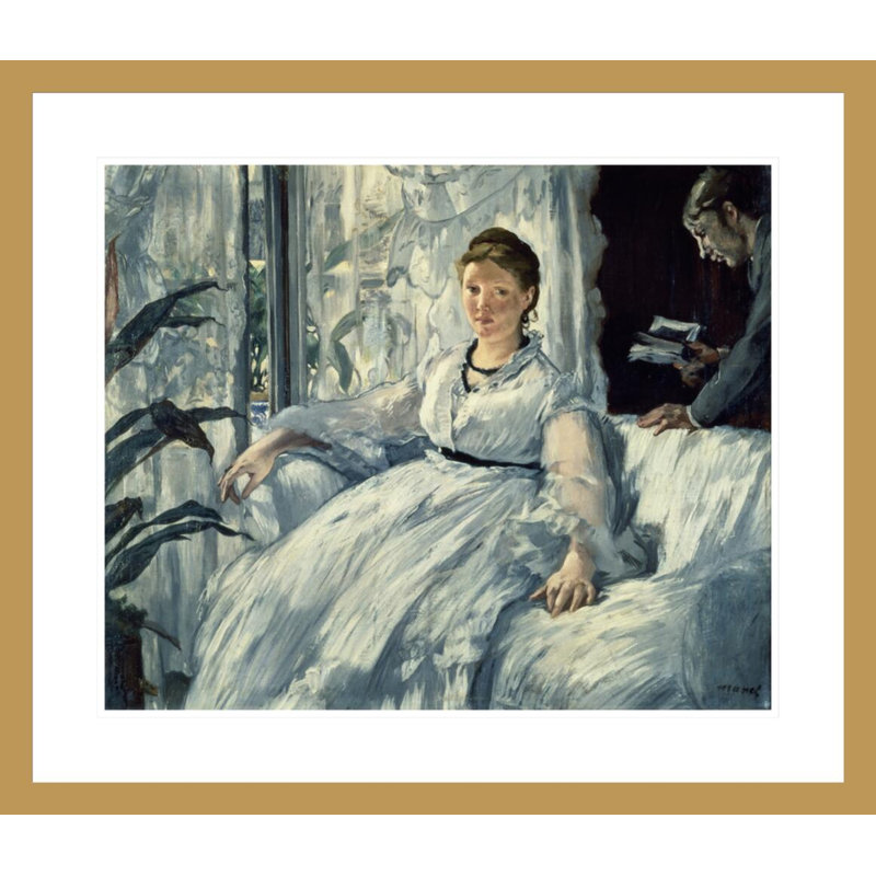 «Reading» par Édrede Manet, Édredon Manet, impression giclée sur cadre, H 23,5 po x l 27,28 po