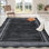 Tapis antidérapant lavable à la machine avec envers en caoutchouc pour le salon, la chambre à coucher, la salle à manger, le bureau et la salle de jeux