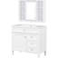 Meuble-lavabo moderne de 36 po avec lavabo rectangulaire, bois massif et armoire, tiroir basculant, diverses fonctions de rangement pour une armoire à miroir bien rangée 6 tablettes ouvertes-476255889