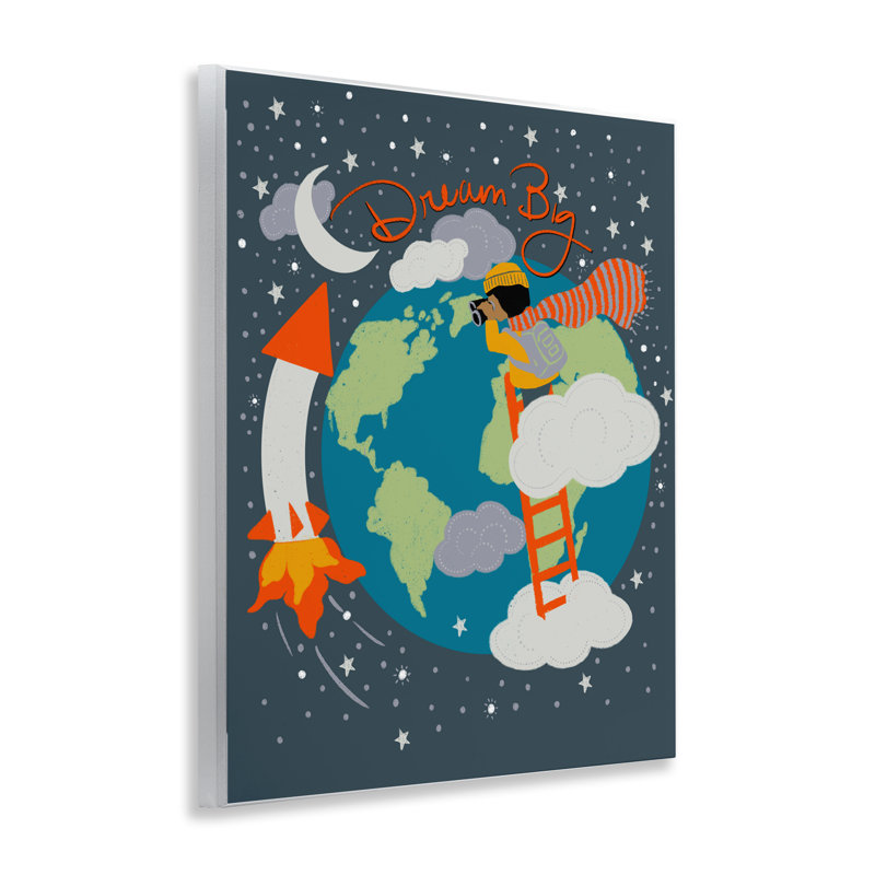 Dream Big Space Adventure Wall Plaque, design by Lori Mosley