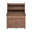 Banc de jardin, poste de travail avec tablette de rangement, tiroir et armoire-362136538