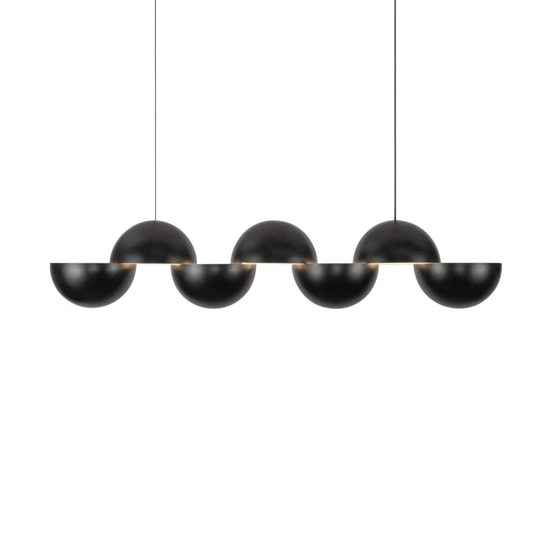 Void 41-in Black dimmable LED Linear Pendant, Matte Black
