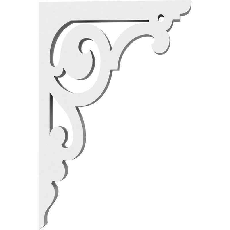 Support de qualité architecturale Hurley, L 5/8 po x P 4 po x H 6 po, Cena, PVC