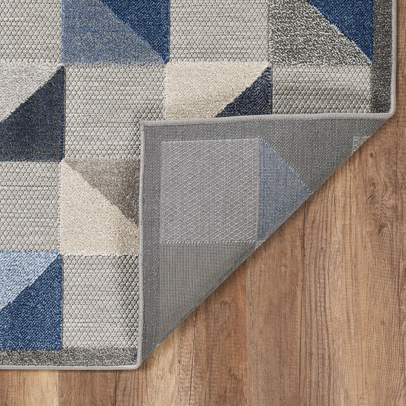 Tapis jacobien bleu et gris, Rectangle 3 pi x 5 pi