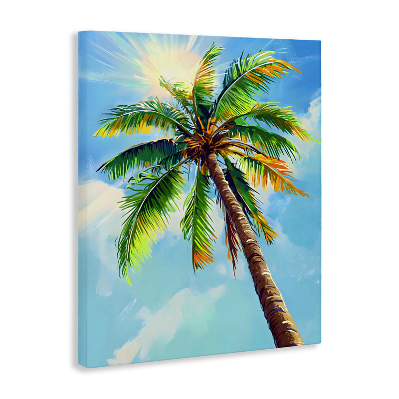 Sunlight Through Palms Canvas, design by LSR Design Studio, 20" H x 16" W