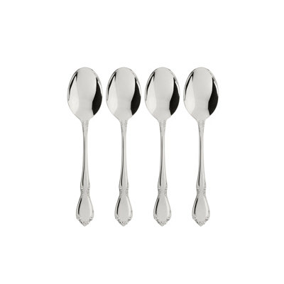 Oneida Chateau Fine Flatware Dinner Spoon Service For 4, Dishwasher Safe, Silver