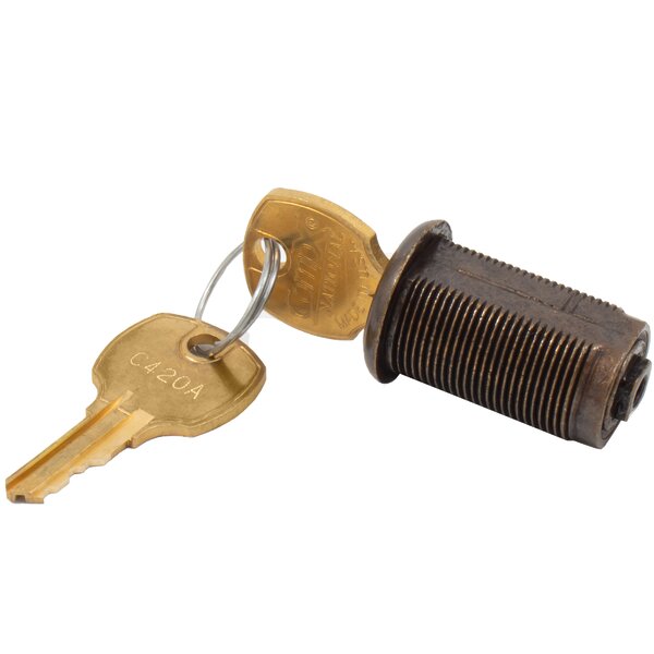 Yale Style Flush Mount Cabinet Lock with two keys (LH, left handed or left  hinged)