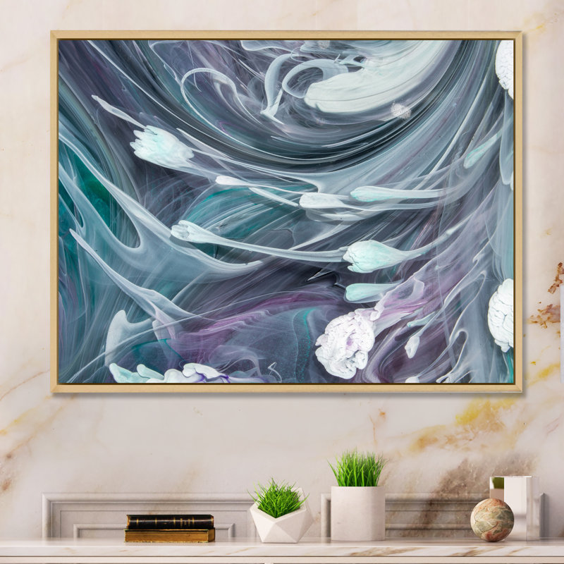 Art liquide VI - Reproduction de photo sur toile, H 16 po x l 32 po x P 1 po, Toile naturelle avec cadre flottant