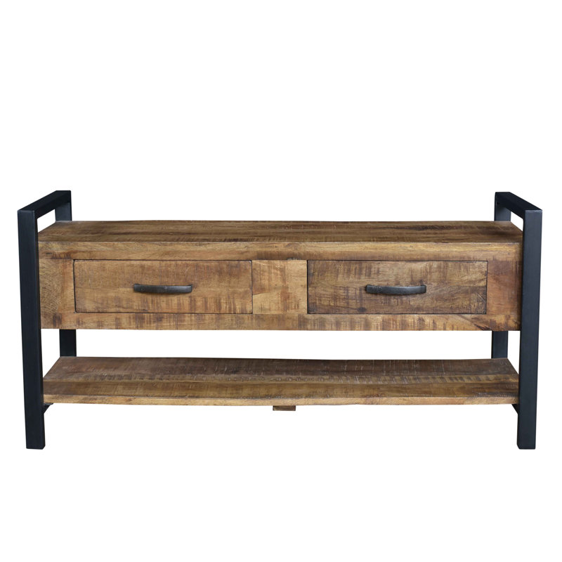 Banc de rangement en bois Hanks