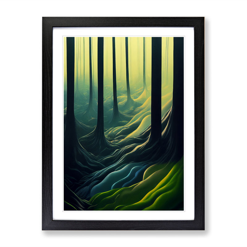 Immense Forest - Wall Art, 34cm H x 25cm W x 2cm D, Black Framed
