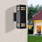 Breshawna Aluminum Matte Black Outdoor Armed Sconce