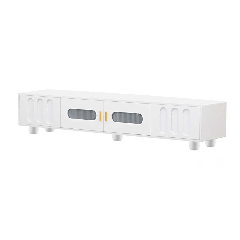 Crédence de rangement l 70,9 po Laythen, Blanc