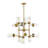 Grantham 12 - Light Steel Dimmable Sputnik Modern Linear Chandelier